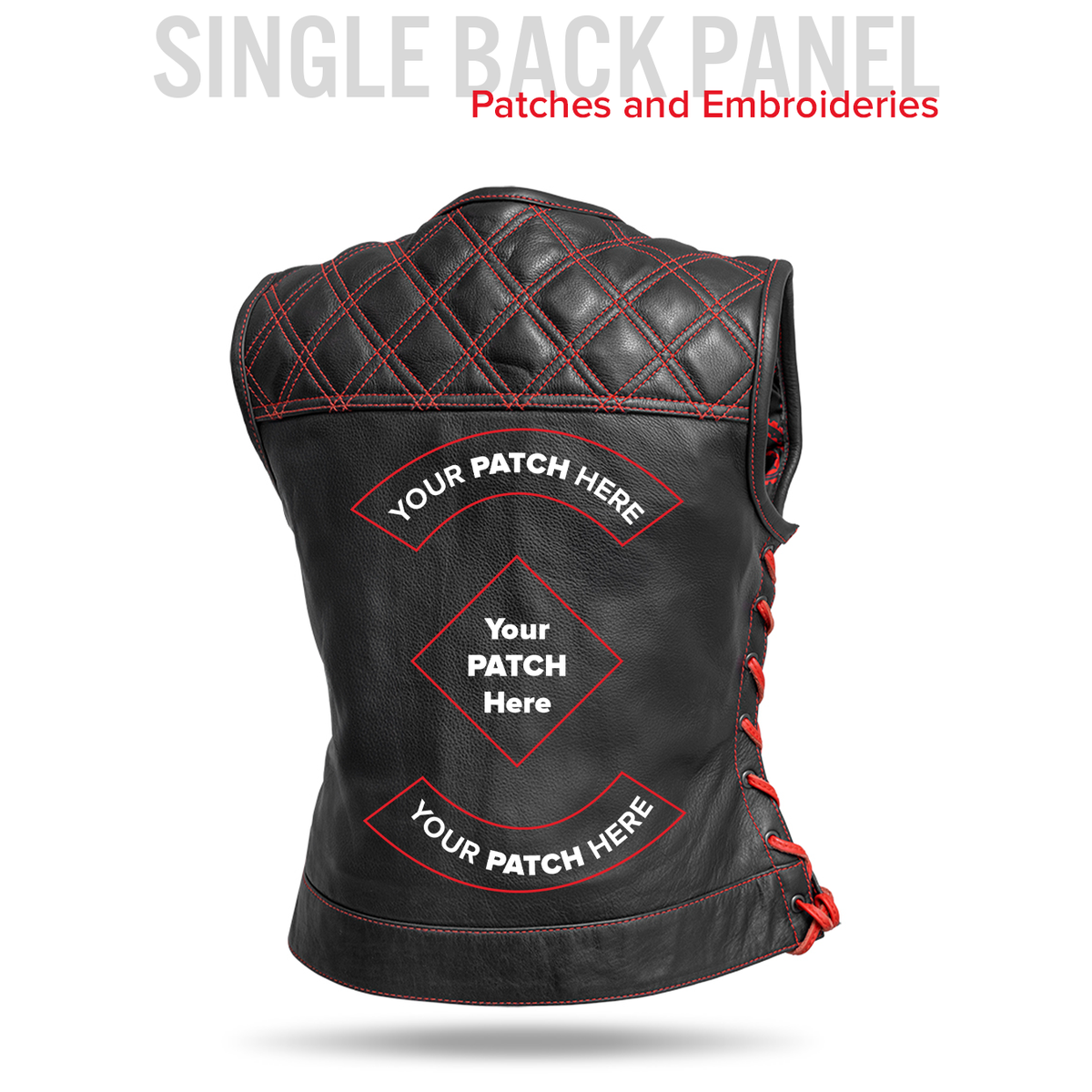 BONNIE WOMEN'S DIAMOND QUILT LEATHER MOTORCYCLE VEST