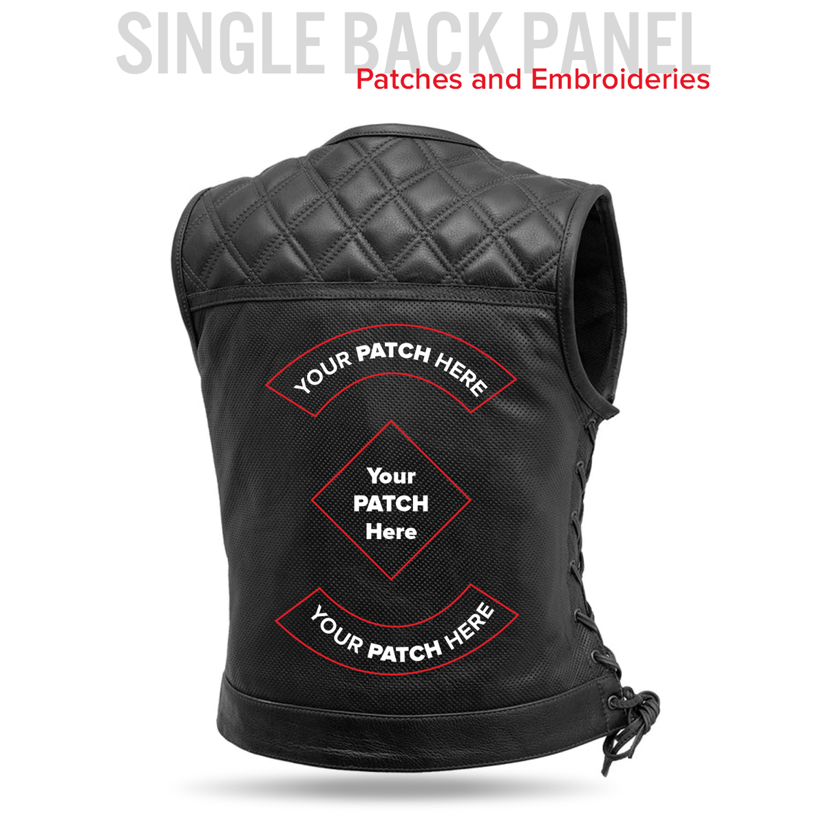 Bonnie Perforated Women's Motorcycle Leather Vest