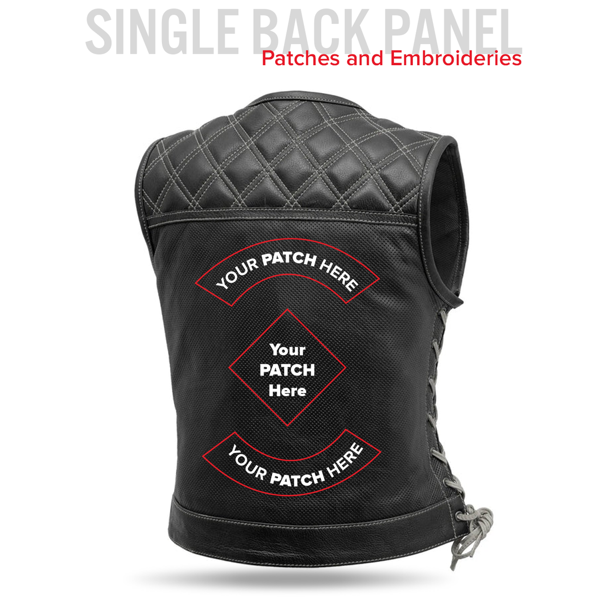 Bonnie Perforated Women's Motorcycle Leather Vest