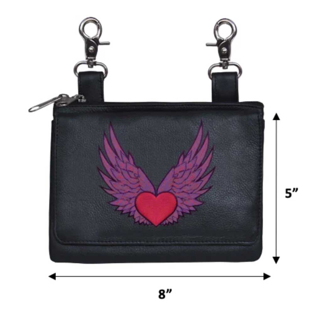 RED HEART WING CLIP ON BAG