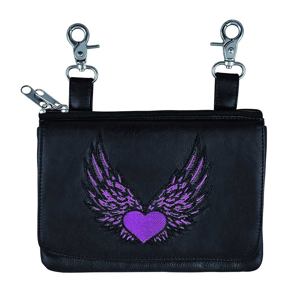 PURPLE HEART WING CLIP ON BAG