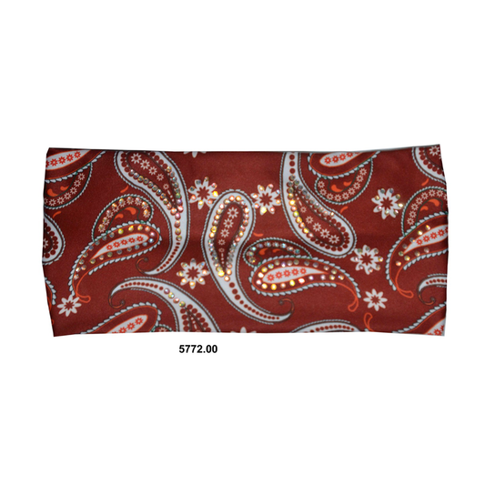 RED PAISELY HEADBAND