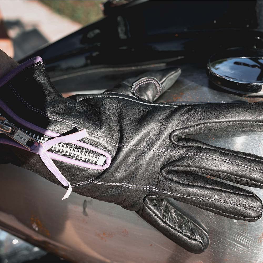 PURPLE ZIPPER GLOVE
