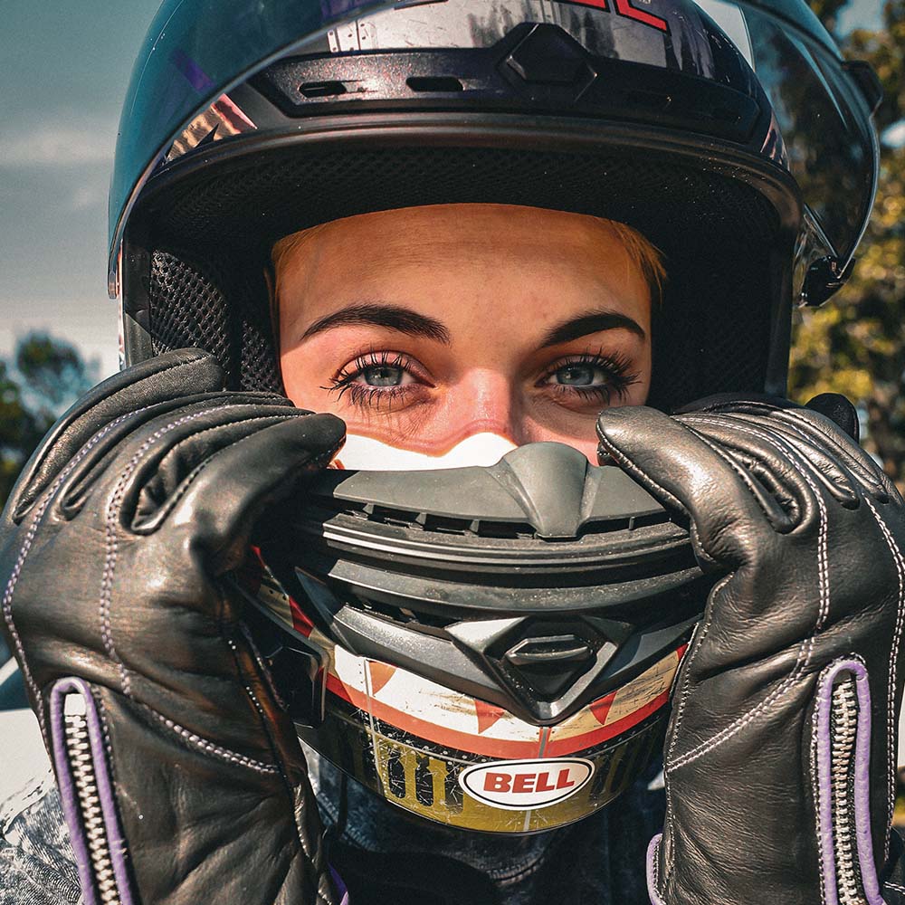 PURPLE ZIPPER GLOVE