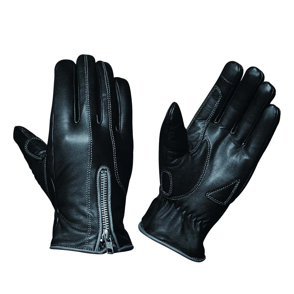 BLACK ZIPPER GLOVES