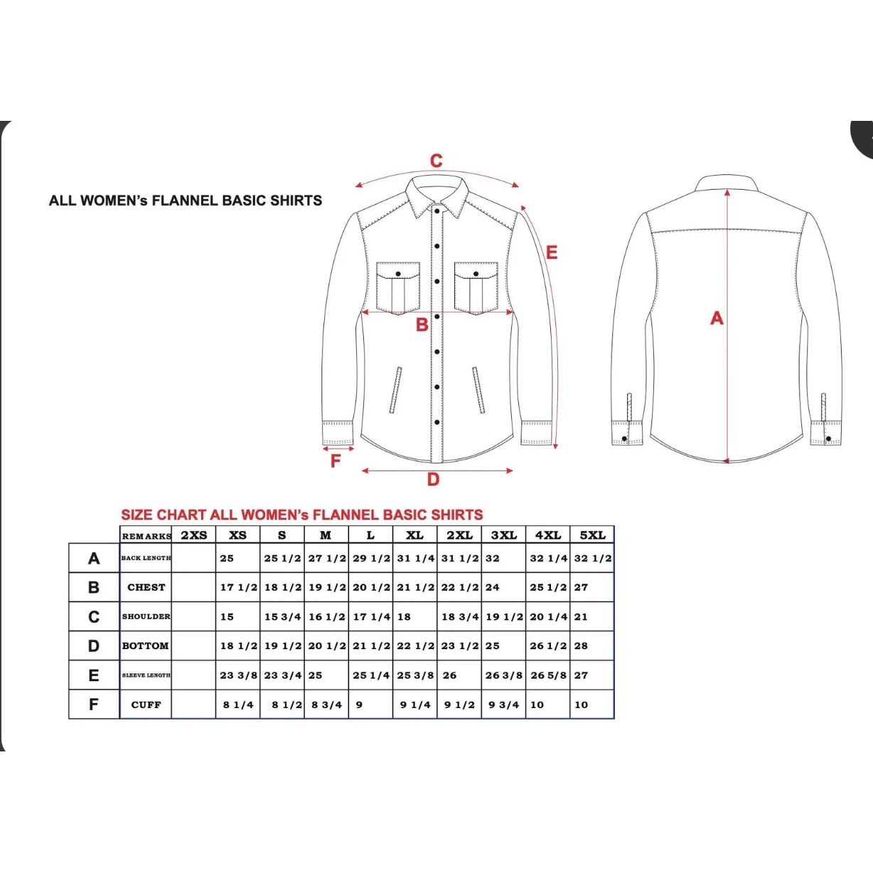 LADIES RED & BLACK FLANNEL SHIRT