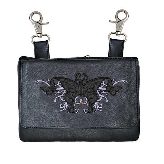 BLACK BUTTERFLY CLIP ON BAG