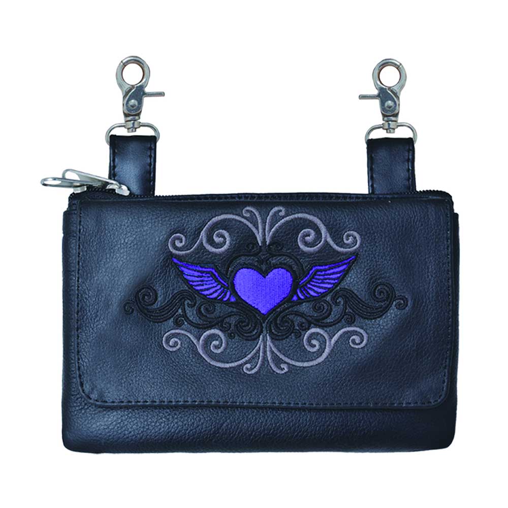 PURPLE HEART WING CLIP ON BAG
