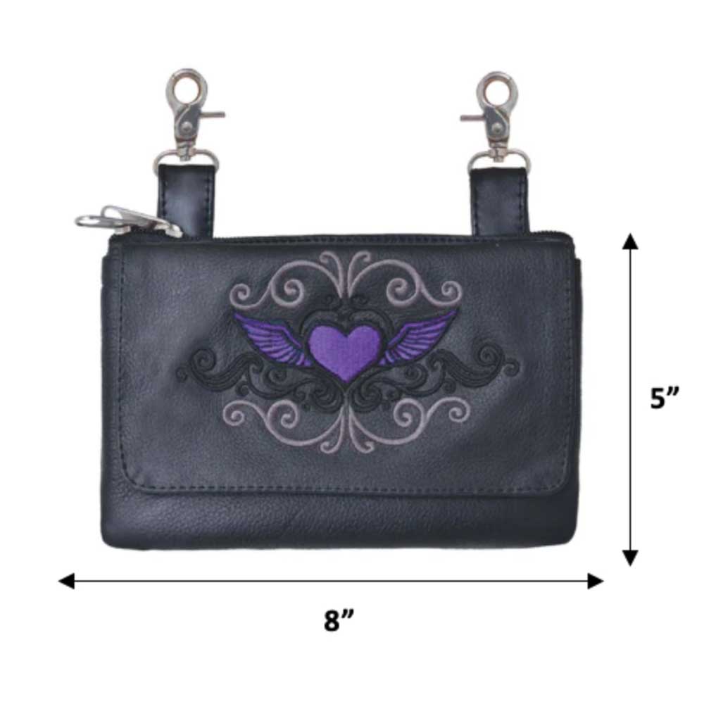 PURPLE HEART WING CLIP ON BAG