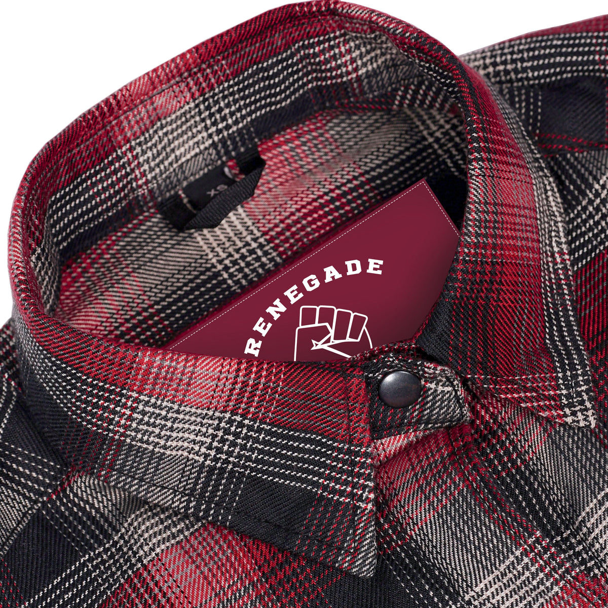 ASHROSE WOMEN'S MAROON PLAID FLANNEL SHIRT