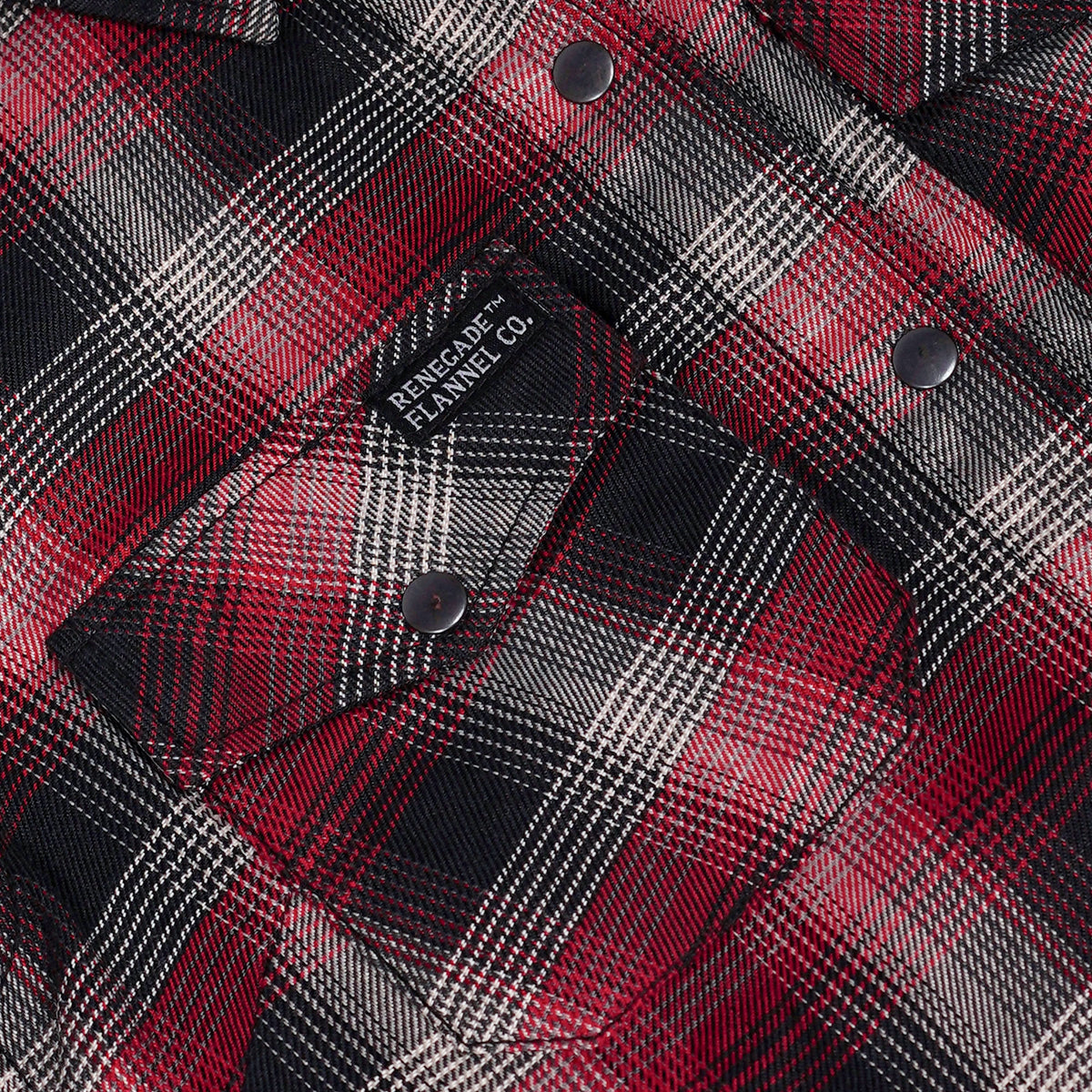 ASHROSE WOMEN'S MAROON PLAID FLANNEL SHIRT