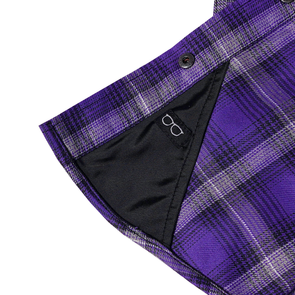 DUSKBERRY WOMEN'S FLANNEL PURPLE & GRAY SHIRT