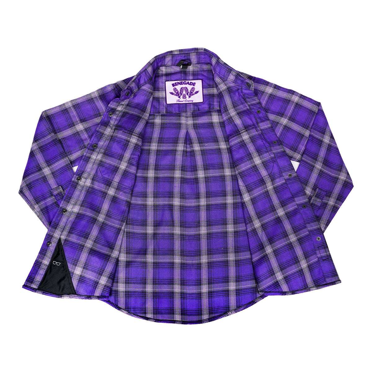 DUSKBERRY WOMEN'S FLANNEL PURPLE & GRAY SHIRT
