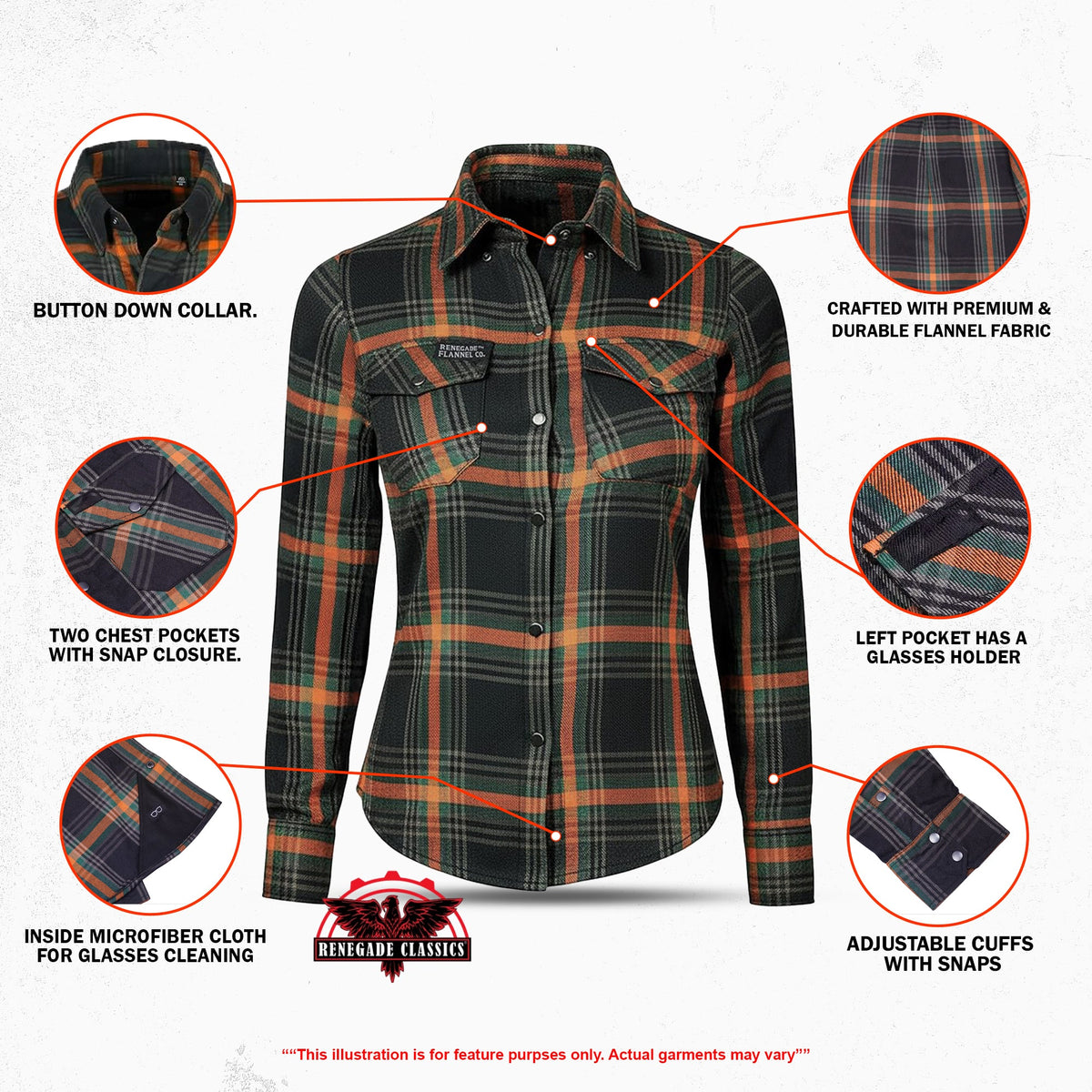 SEAFLORA WOMEN'S PLAID FLANNEL SHIRT