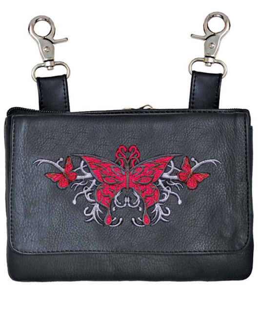 RED BUTTERFLY CLIP ON BAG