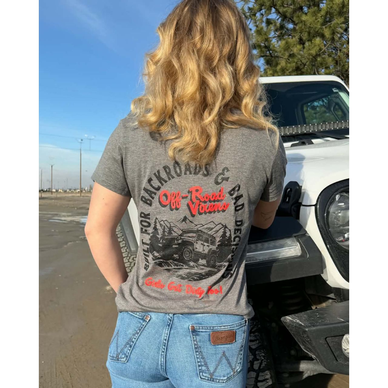 BACKROADS & BAD DECISIONS V NECK TEE