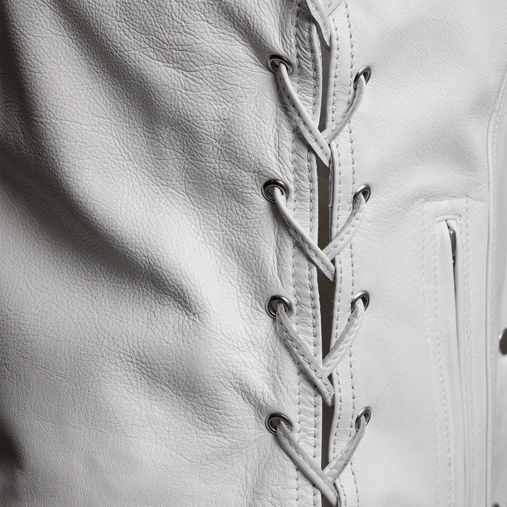 BERYL WHITE LETHER VEST
