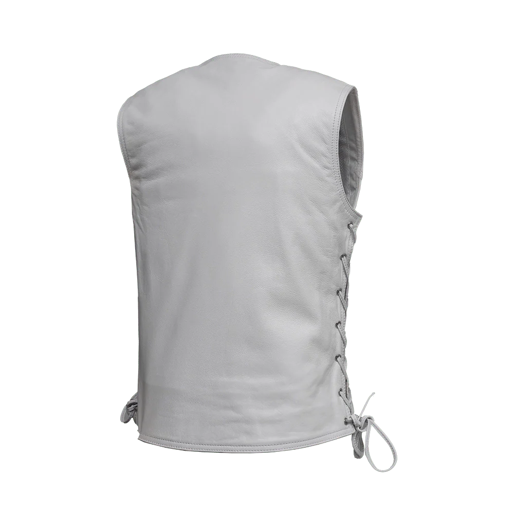 BERYL WHITE LETHER VEST