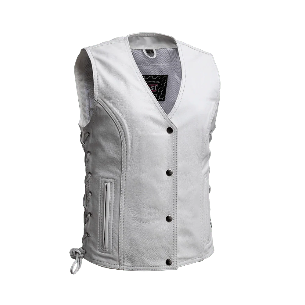 BERYL WHITE LETHER VEST