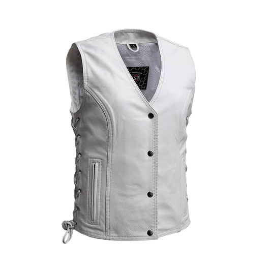 BERYL WHITE LETHER VEST