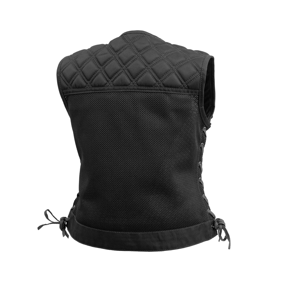 BONNIE MOTO QUILTED MESH VEST