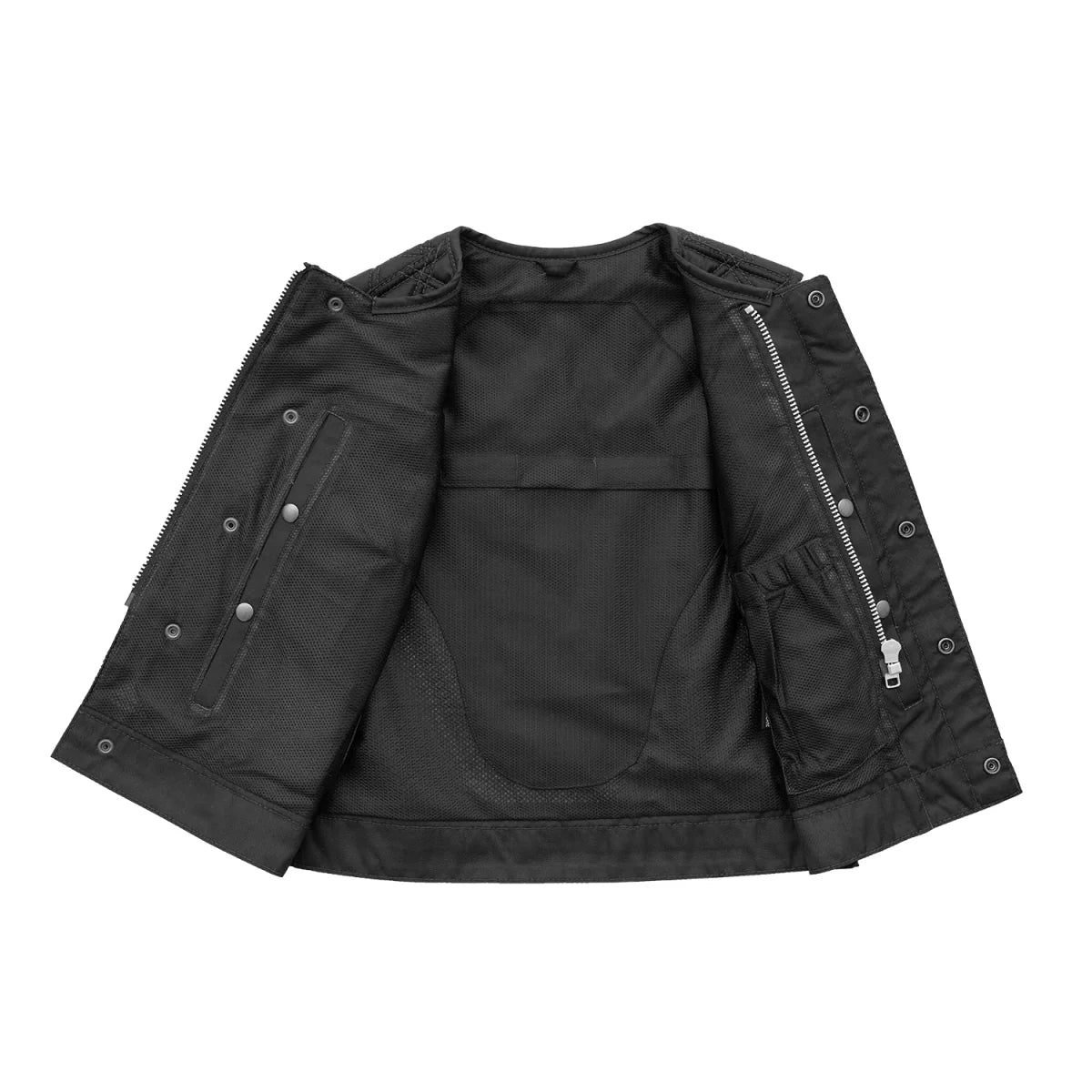 BONNIE MOTO QUILTED MESH VEST