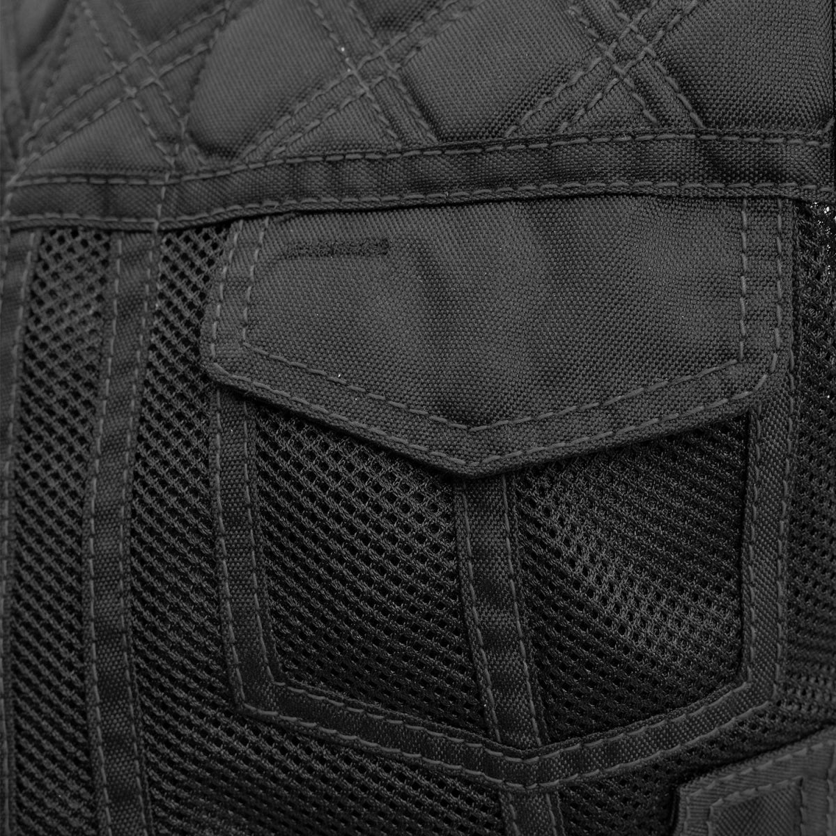 BONNIE MOTO QUILTED MESH VEST