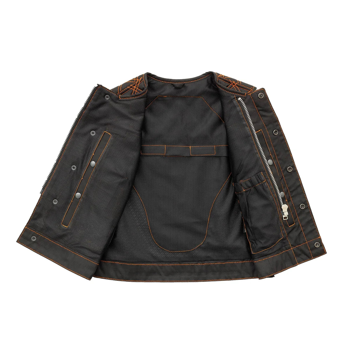 BONNIE MOTO QUILTED MESH VEST