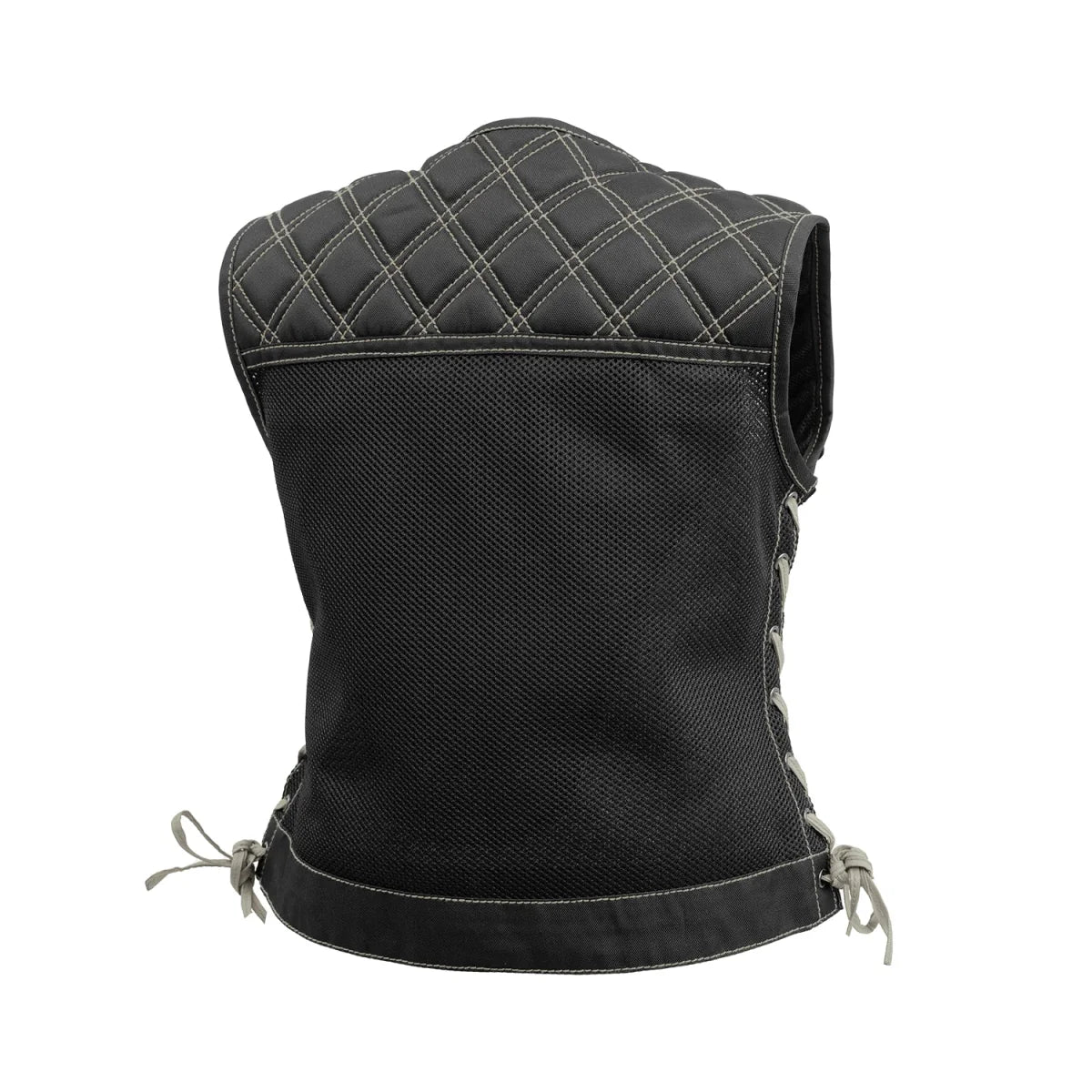 BONNIE MOTO QUILTED MESH VEST