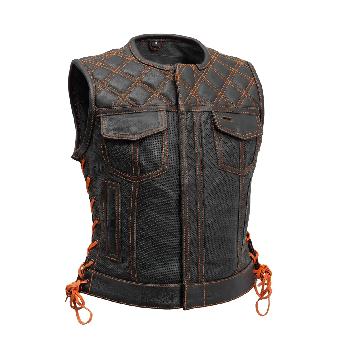 BONNIE PERFORATED WOMEN'S LEATHER VEST