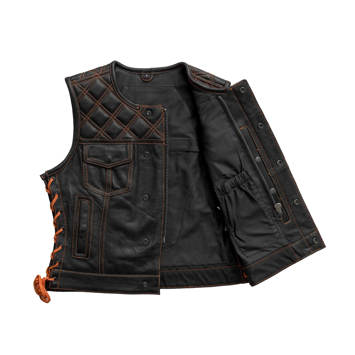 BONNIE PERFORATED WOMEN'S LEATHER VEST