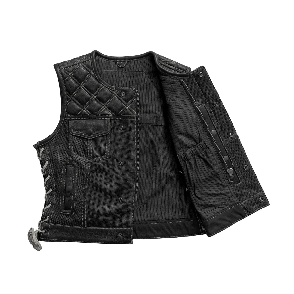 BONNIE PERFORATED WOMEN'S LEATHER VEST