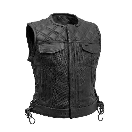 BONNIE PERFORATED WOMEN'S LEATHER VEST
