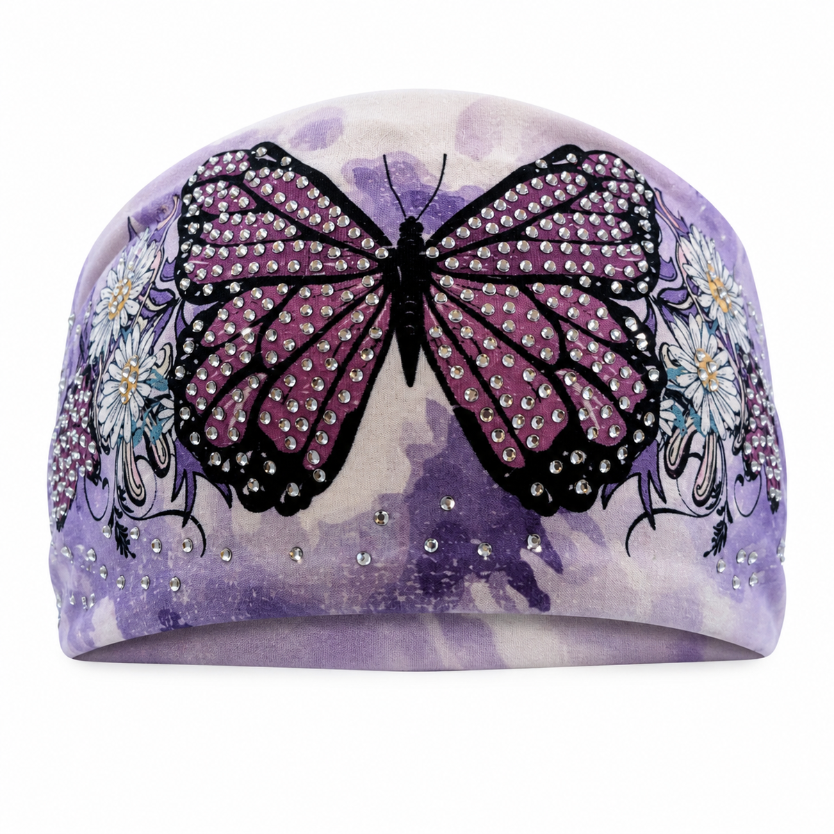 Butterfly Tie-Dye head wrap freestanding front product view