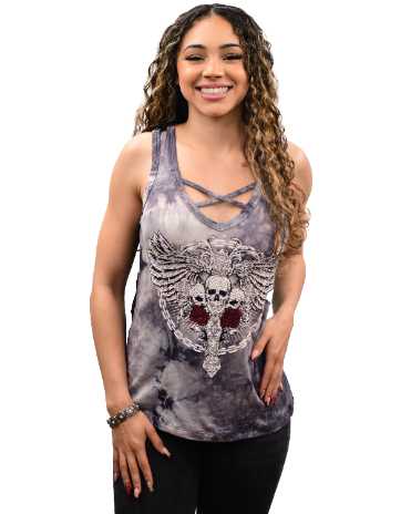 CHAIN LINK SKULL TANK TOP