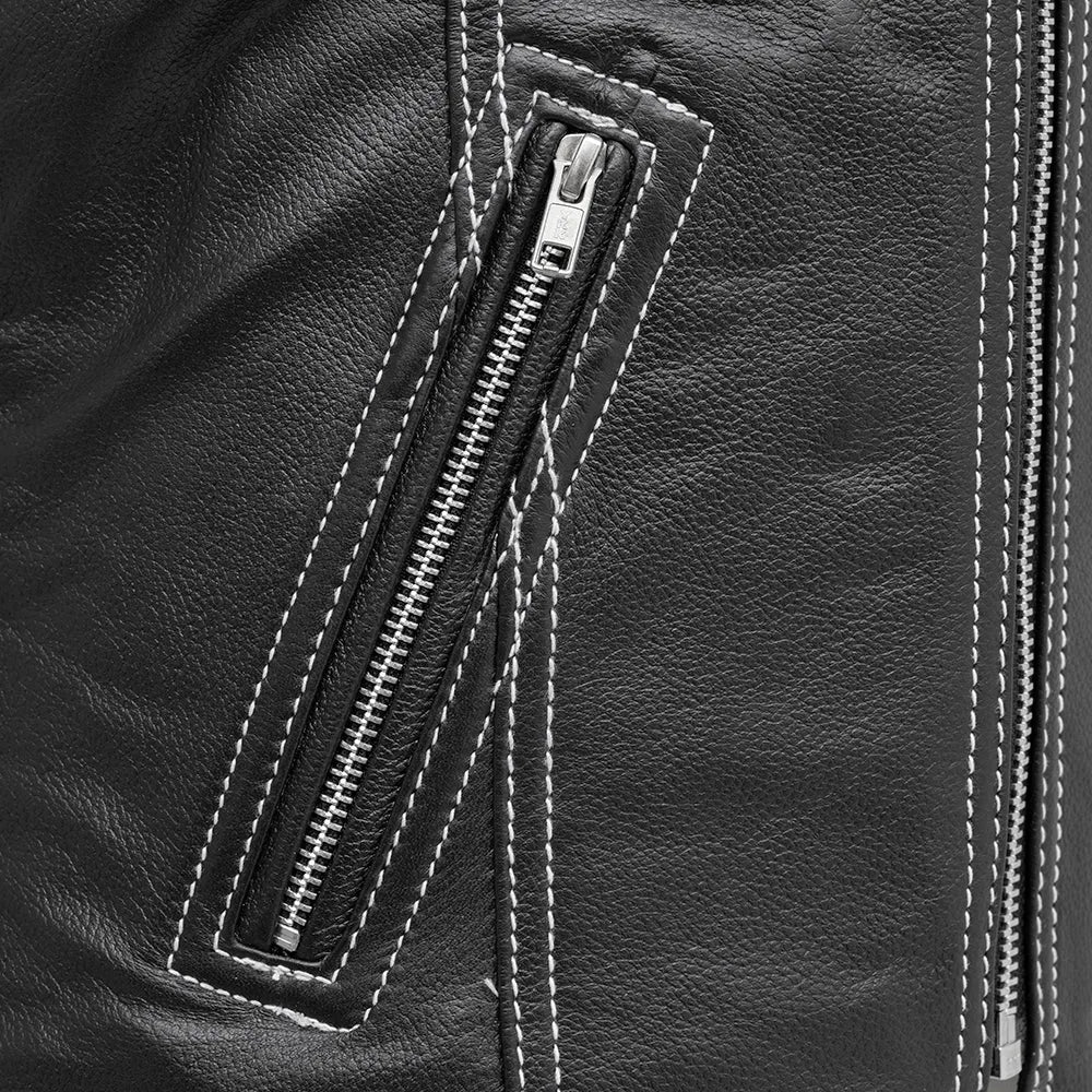 CINDY BLACK LEATHER VEST