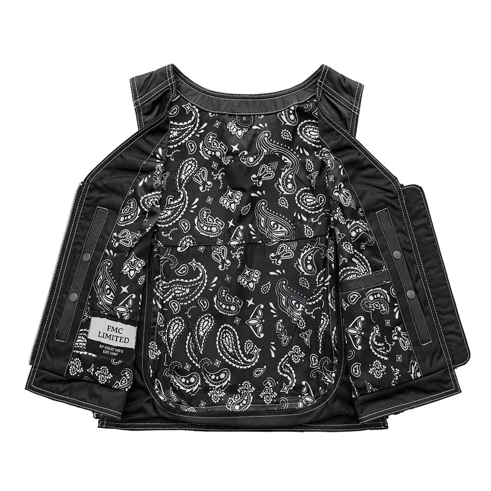 CINDY BLACK LEATHER VEST