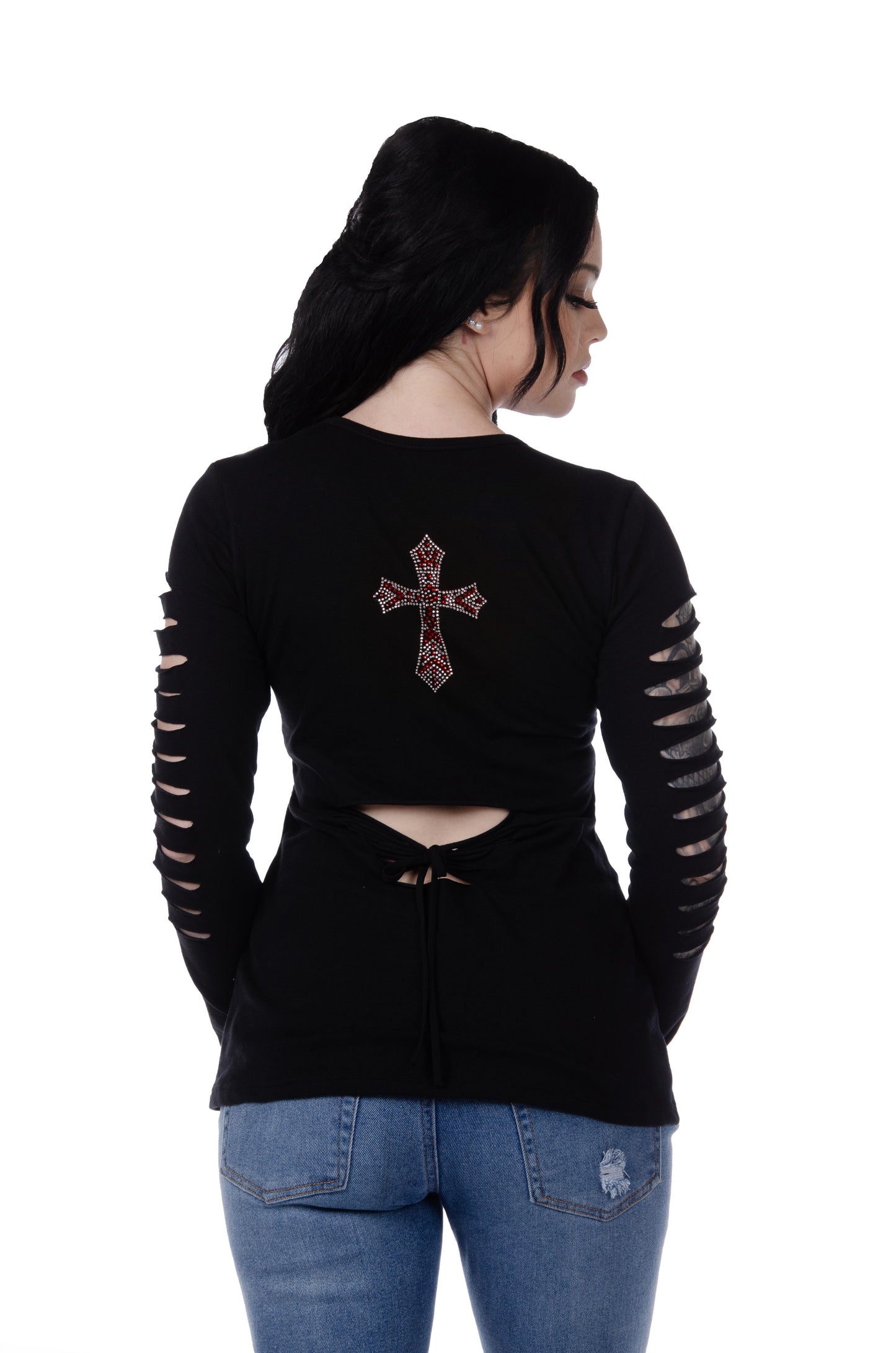 CROSS AND WINGS LONG SLEEVE