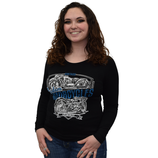 CUSTOM MOTORCYCLE LONG SLEEVE TEE