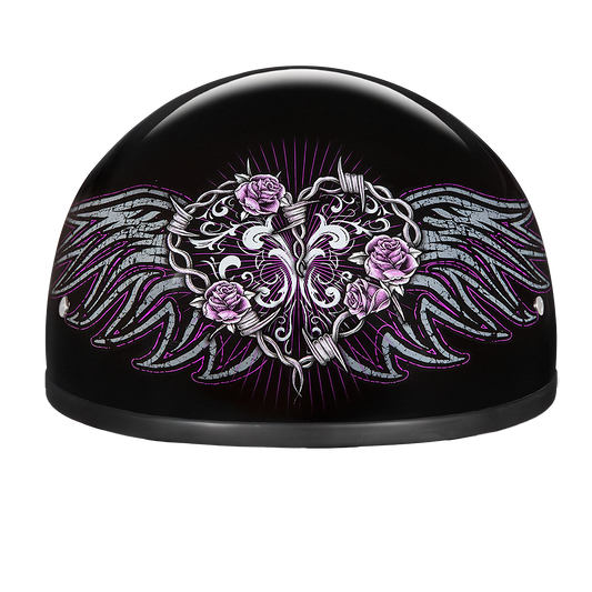 Daytona Barbed Wire Heart women's DOT skull cap helmet