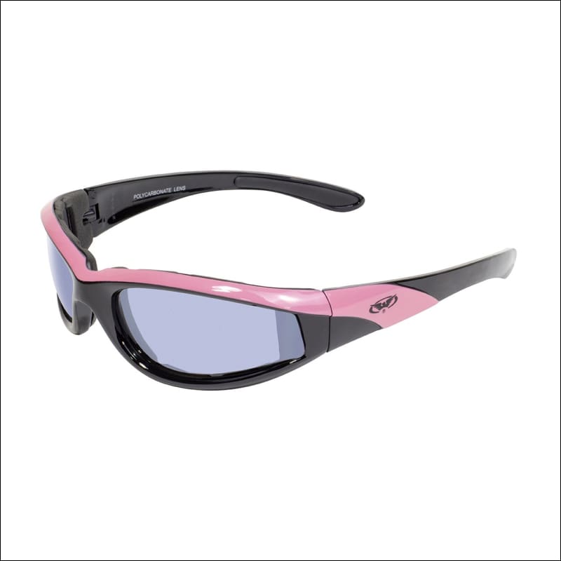 HAWKEYE PINK FLASH MIRRORED WOMENS MOTORCYCLE RIDING GLASSES - GLASSES