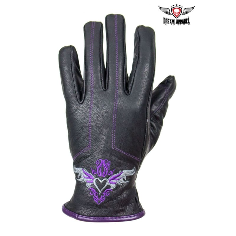 HEART GRAPHIC NAKES LEATHER GLOVE
