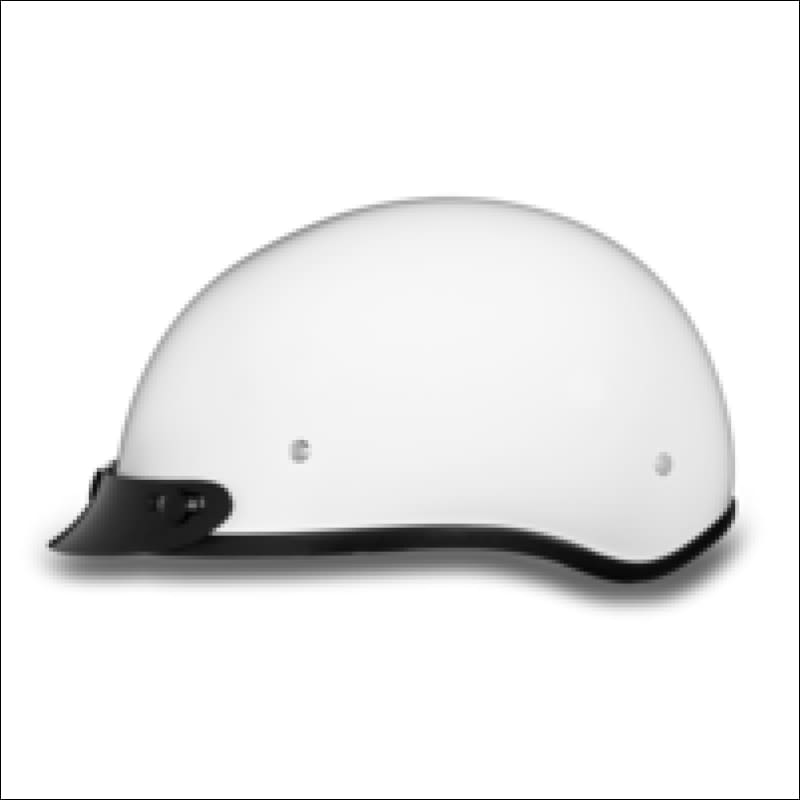 D.O.T. DAYTONA SKULL CAP HI-GLOSS WHITE - WOMEN'S MOTORCYCLE HELMET