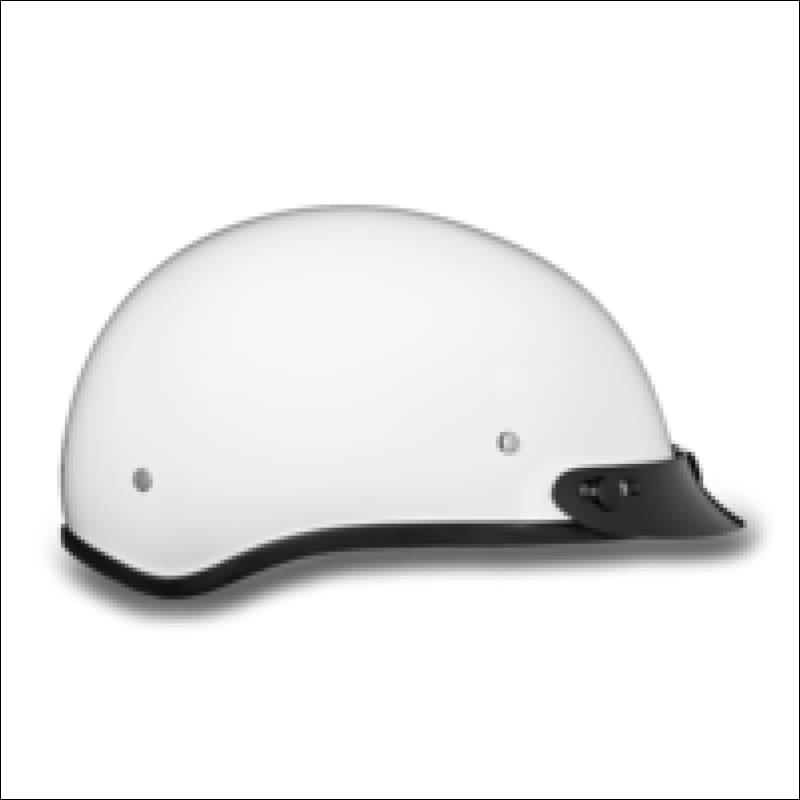 D.O.T. DAYTONA SKULL CAP HI-GLOSS WHITE - WOMEN'S MOTORCYCLE HELMET