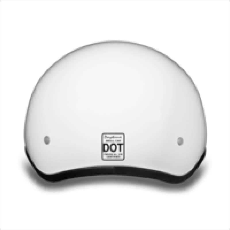 D.O.T. DAYTONA SKULL CAP HI-GLOSS WHITE - WOMEN'S MOTORCYCLE HELMET