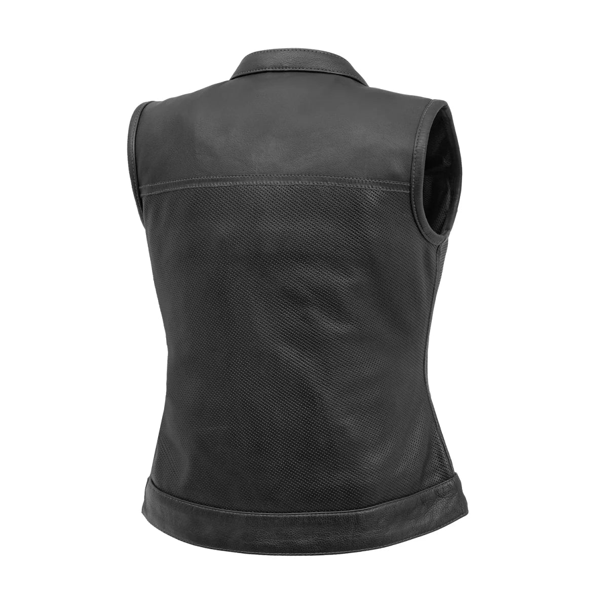 JESSICA PERFORATED LEATHER VEST