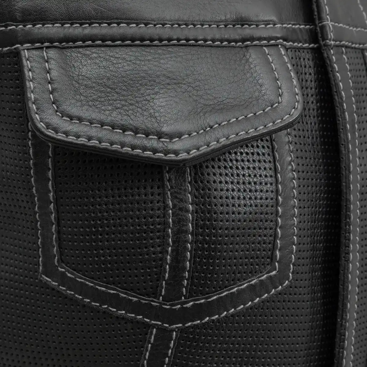 JESSICA PERFORATED LEATHER VEST