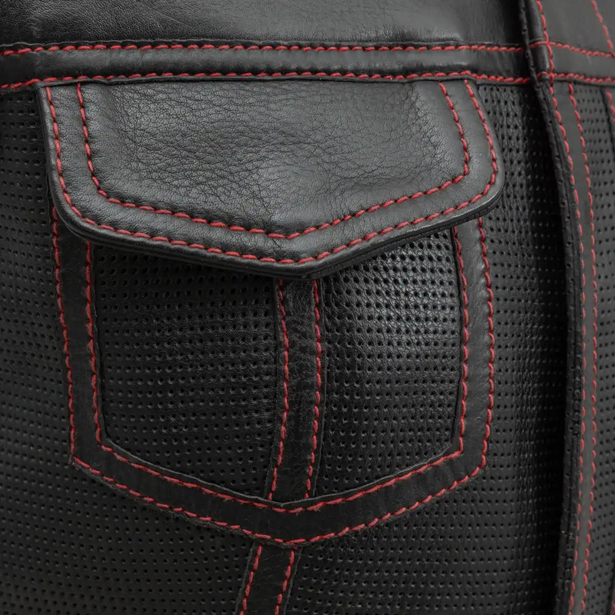 JESSICA PERFORATED LEATHER VEST