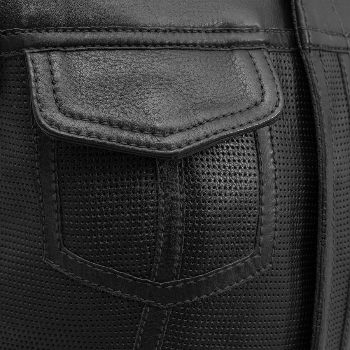 JESSICA PERFORATED LEATHER VEST
