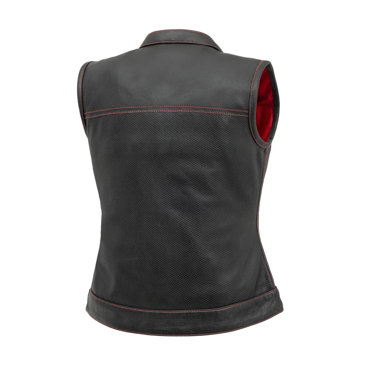 JESSICA PERFORATED LEATHER VEST